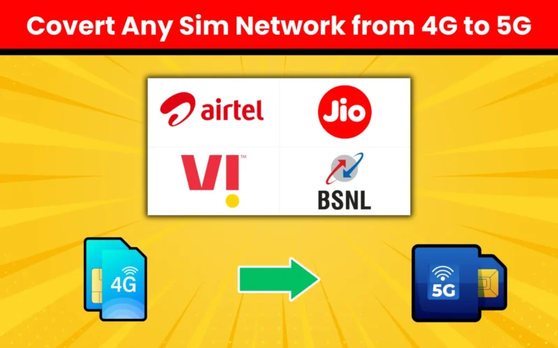 Covert Any Sim Network from 4G to 5G